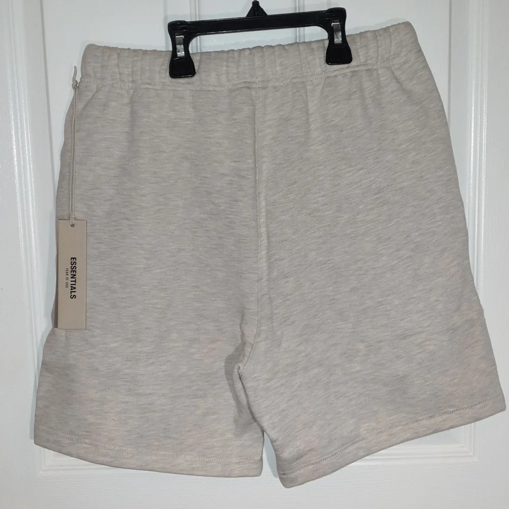 Essentials Light Oatmeal Drawstring Shorts - Picture 2 of 4